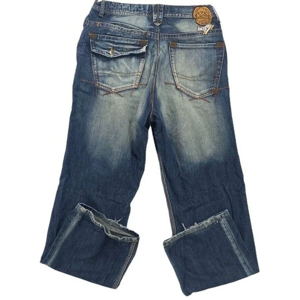 AKADEMIKS Jeans Men's Size 34x31 Blue Cotton Streetwear Denim Pants